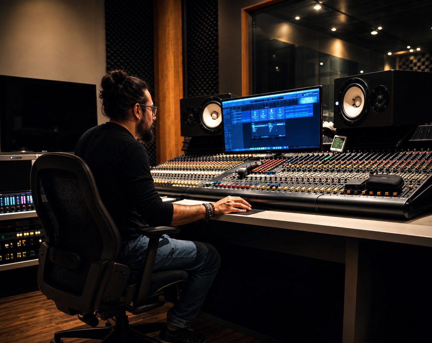 Ivan Beretta mixing at the console.